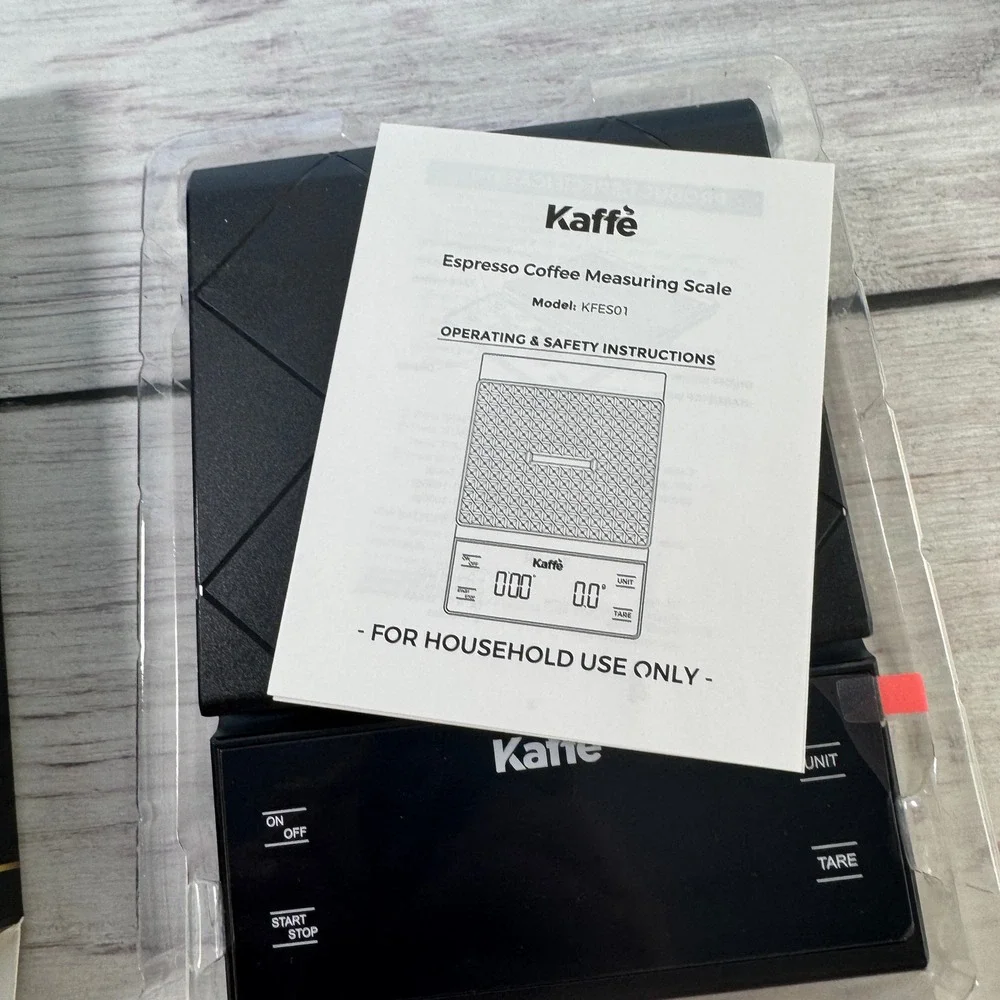 Kaffe Digital Espresso Coffee Measuring Scale Black 5.2x7.2 KFES01 Barista Tool